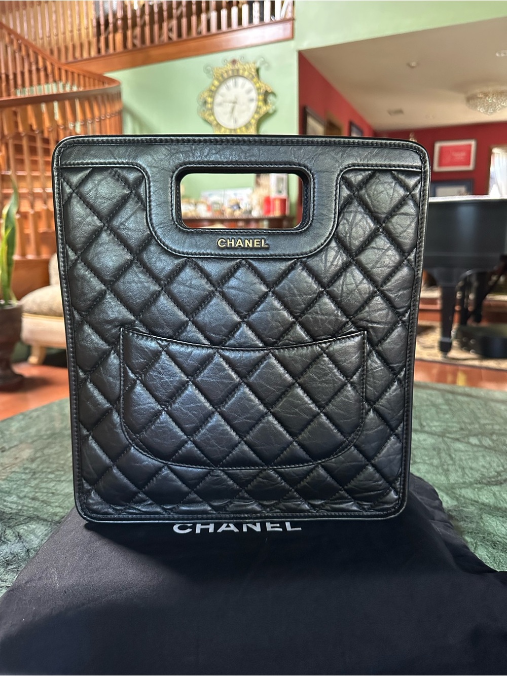 Chanel Black Calfskin Lucky Charms Tote Bag - Picture 2 of 10